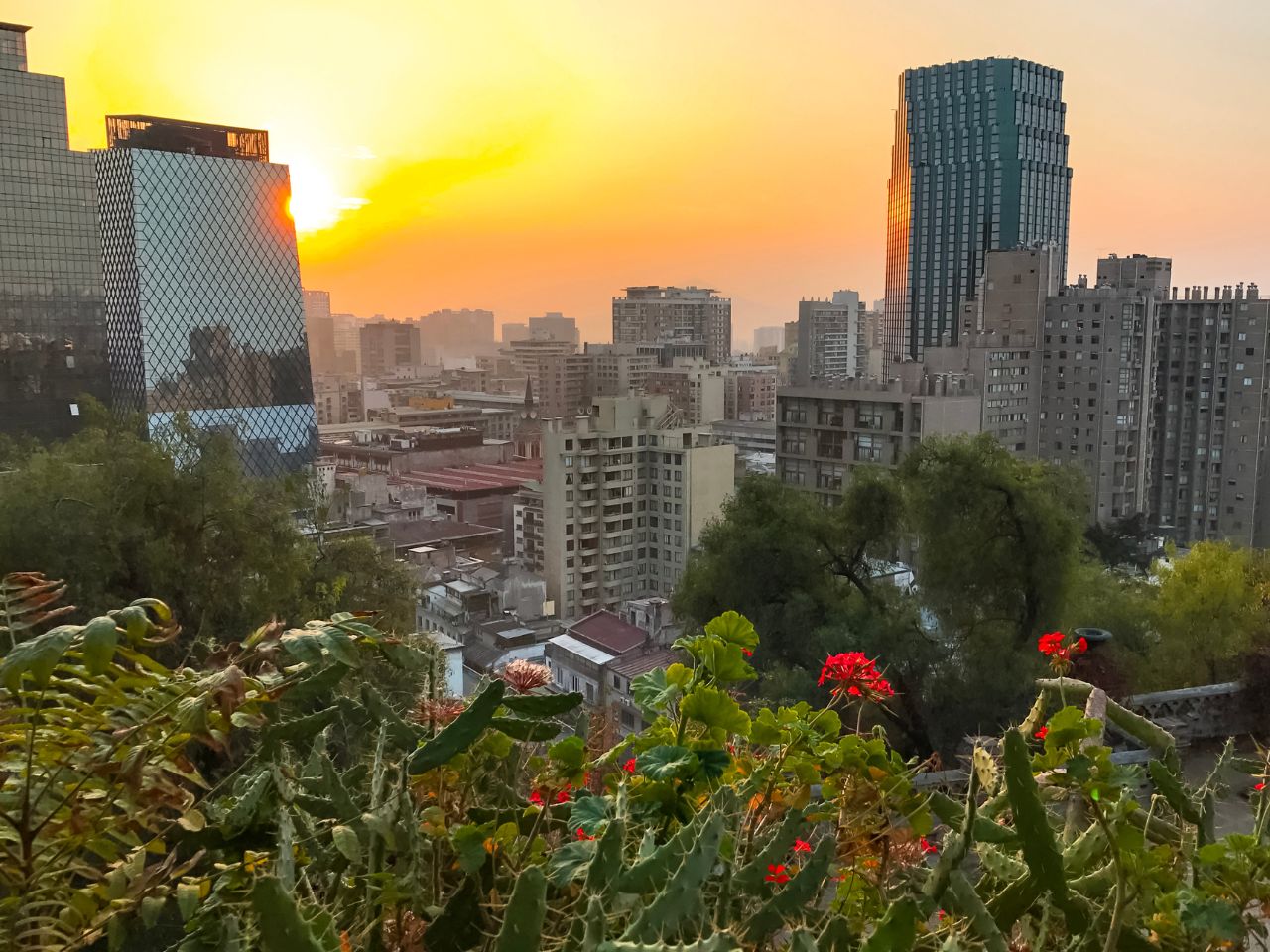 atardecer en la ciudad